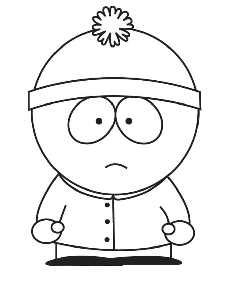 Printable Stan Marsh from South Park Coloring Page