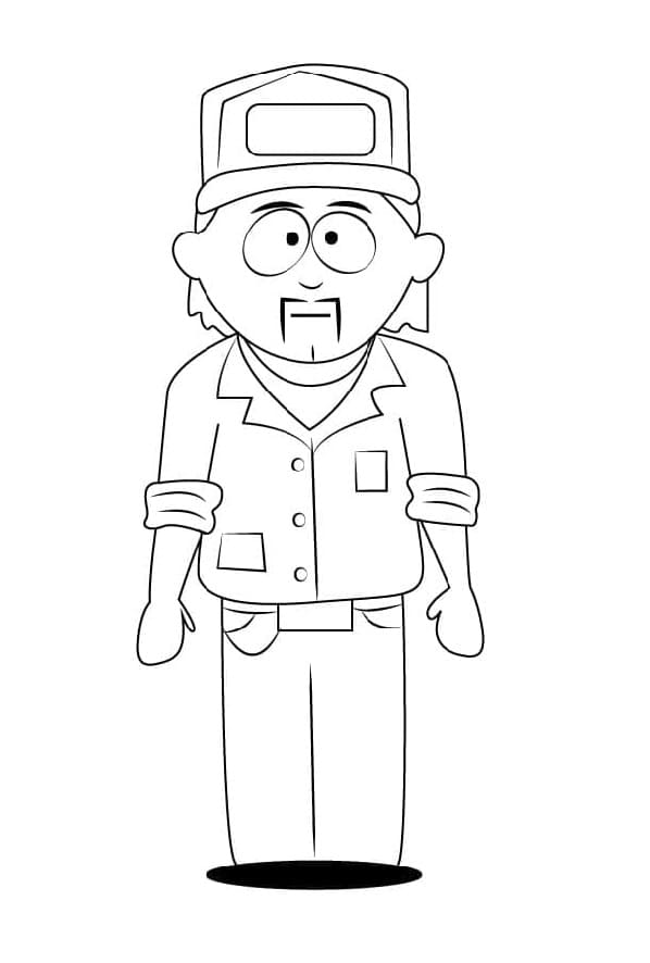 Printable Stuart McCormick from South Park Coloring Page
