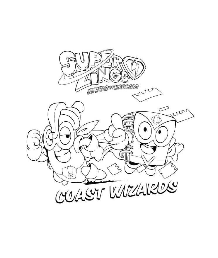 Printable Superzings Coast Wizards Coloring Page
