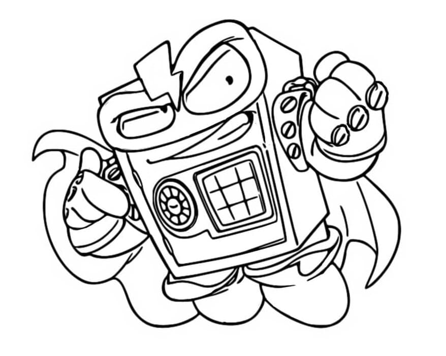Printable Superzings Hardlock Coloring Page
