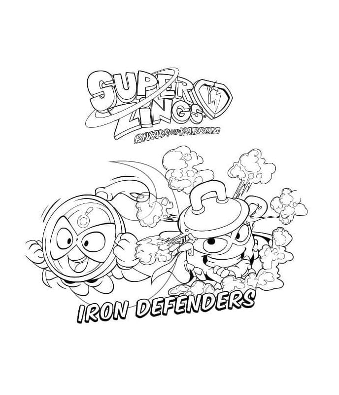 Printable Superzings Iron Defenders Coloring Page
