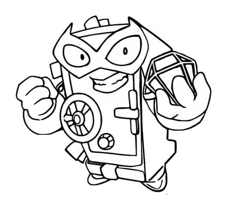 Printable Superzings Lock Down Coloring Page