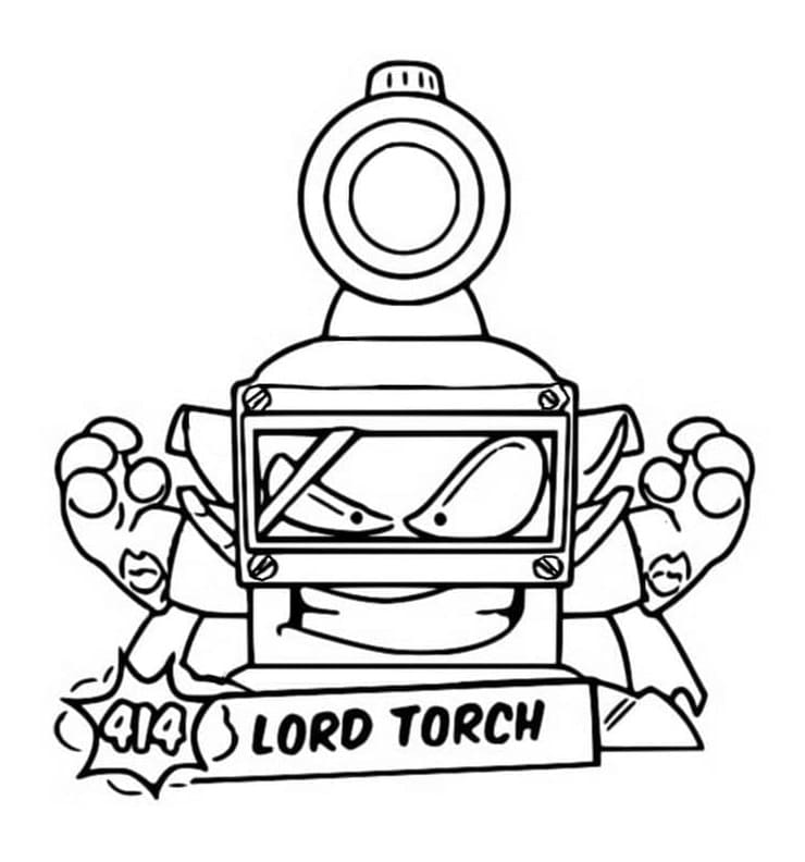 Printable Superzings Lord Torch Coloring Page