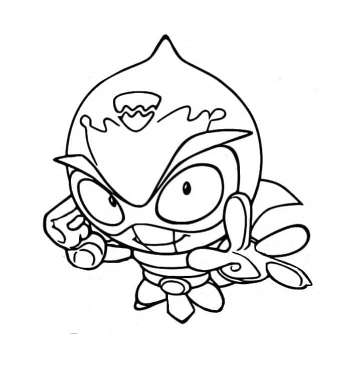 Printable Superzings Sparky Coloring Page