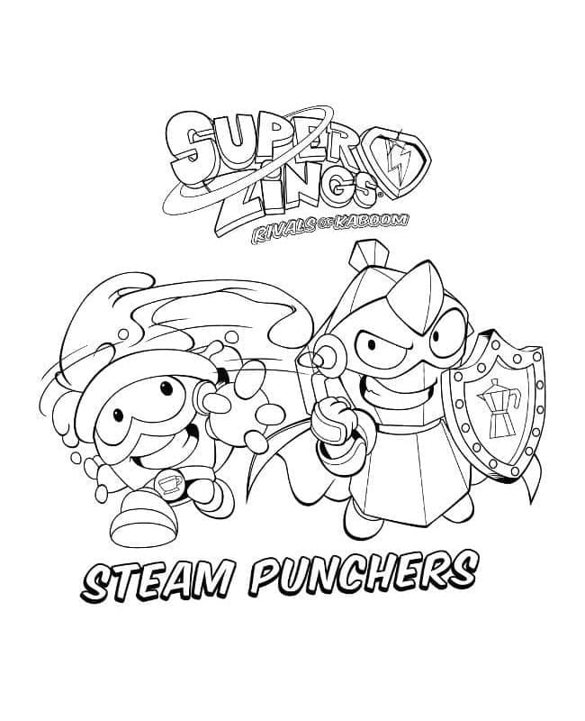 Printable Superzings Steam Punchers Coloring Page