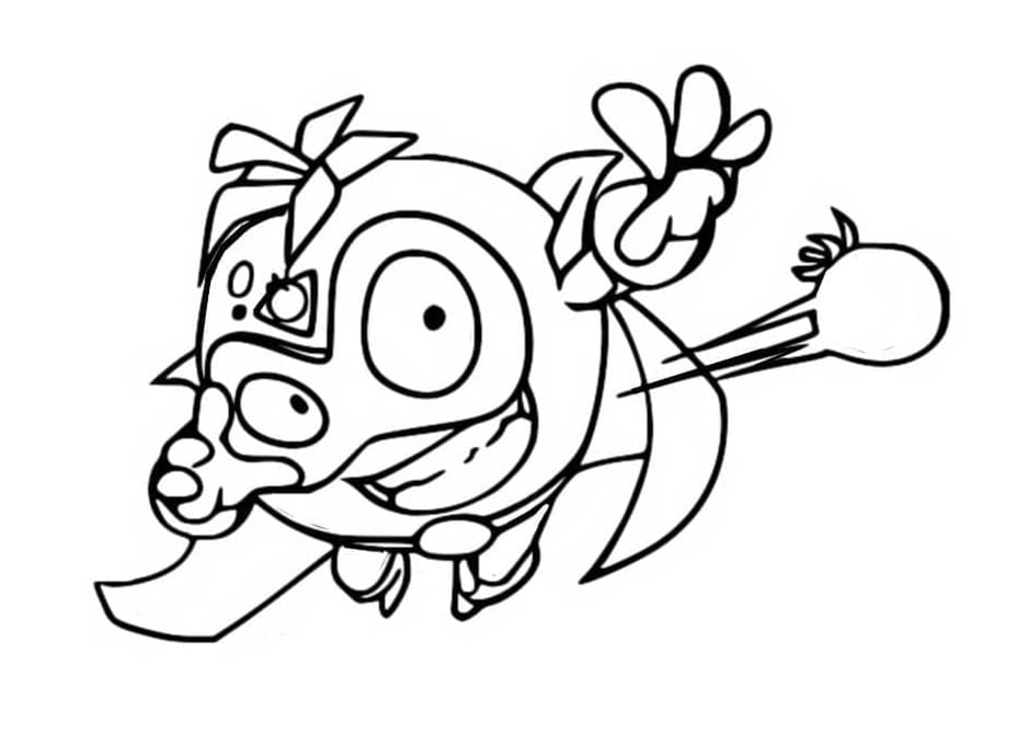 Printable Superzings T-Mate Coloring Page