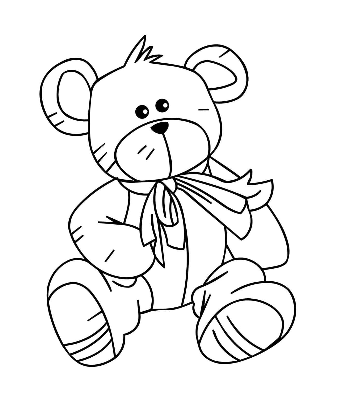 Printable Teddy Bear Coloring Page