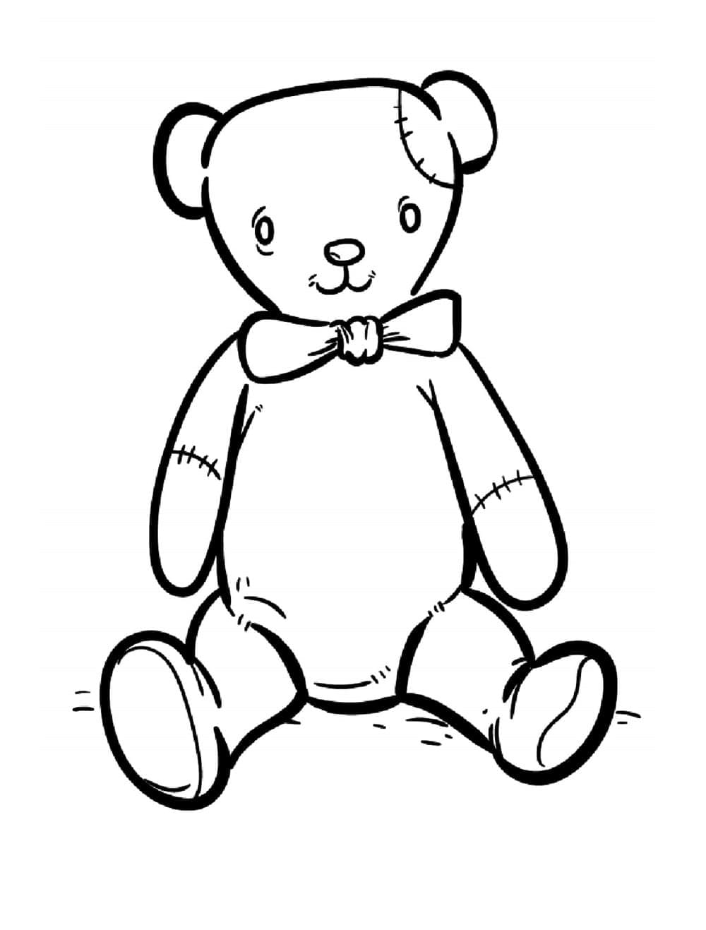 Printable Teddy Bear Free Pictures Coloring Page