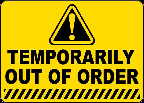 Printable Temporarily Out of Order Sign Download