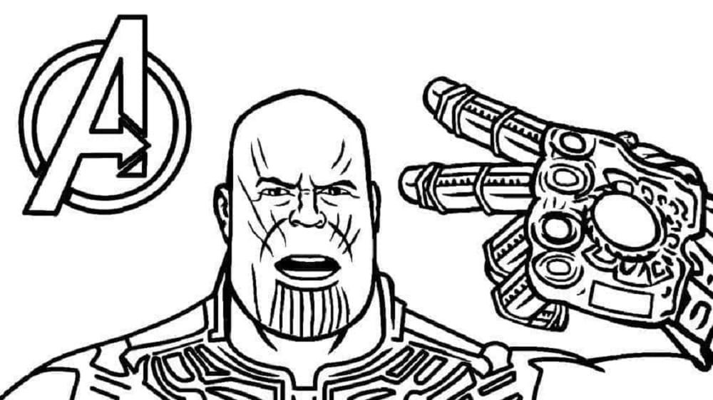 Printable Thanos Meme Coloring Page
