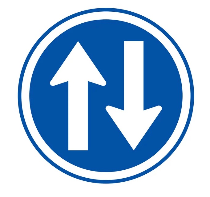 Printable The Two Way Traffic Sign Image