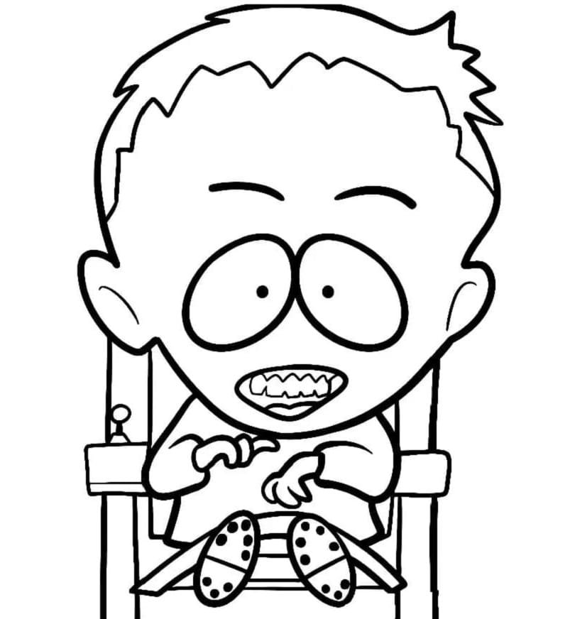 Printable Timmy Burch in South Park Coloring Page