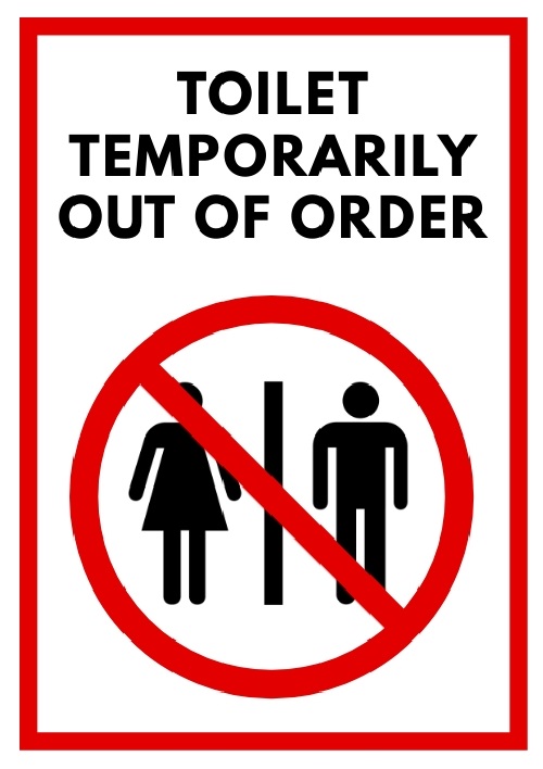 Printable Toilet Temporarily Out of Order