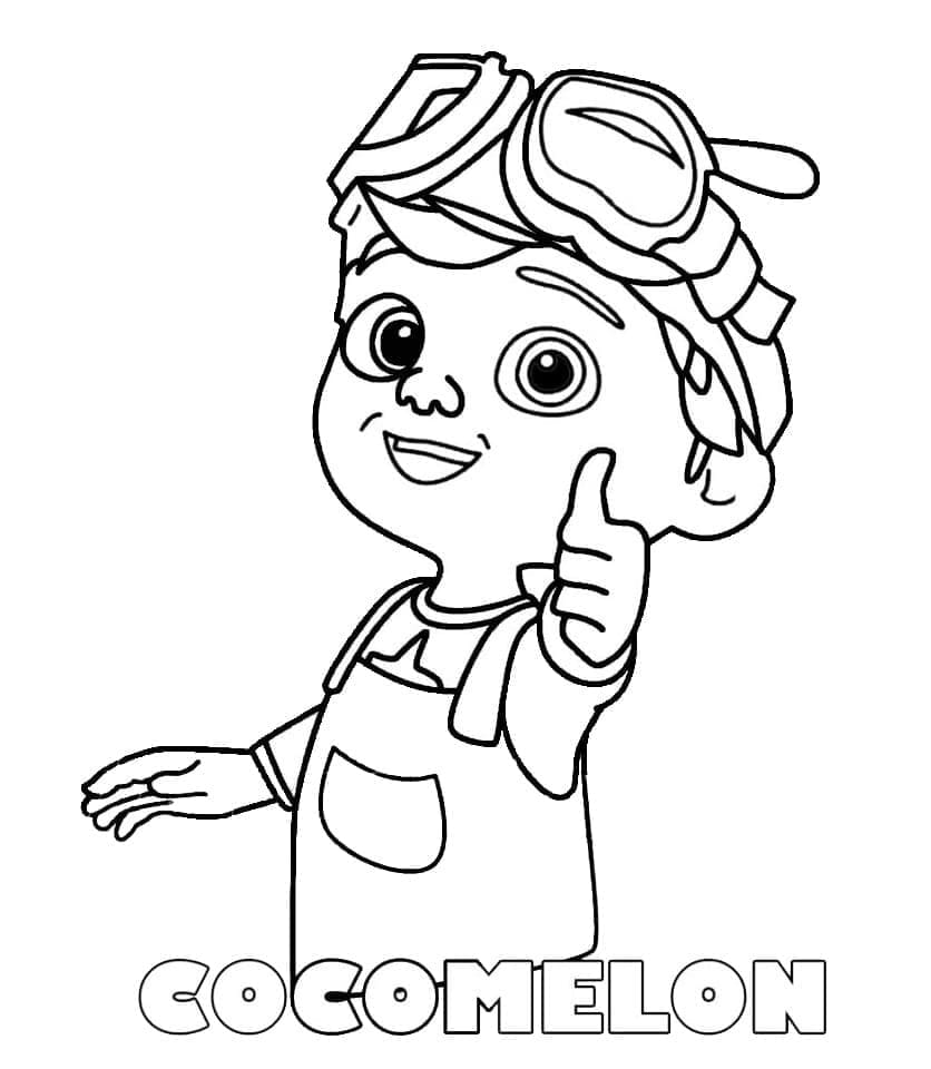 Printable Tom Tom from Cocomelon Coloring Page