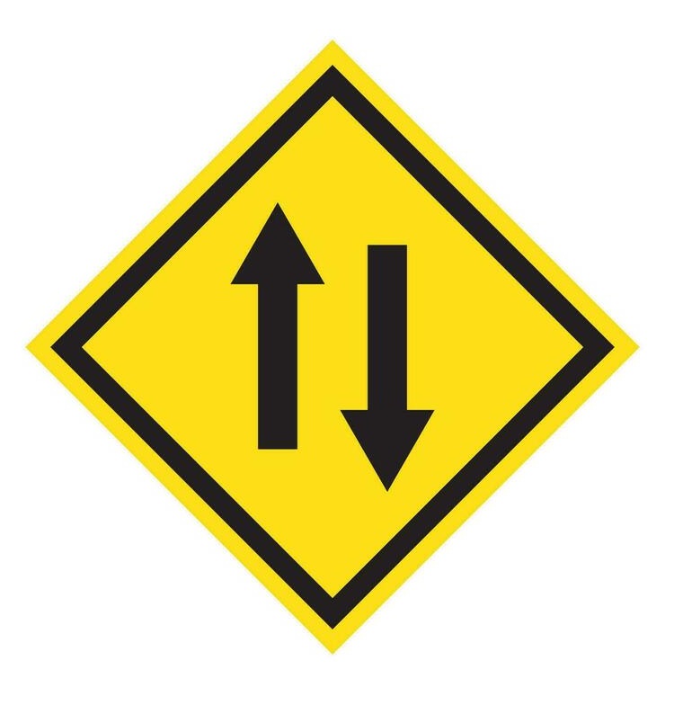 Printable Two Way Traffic Sign Image