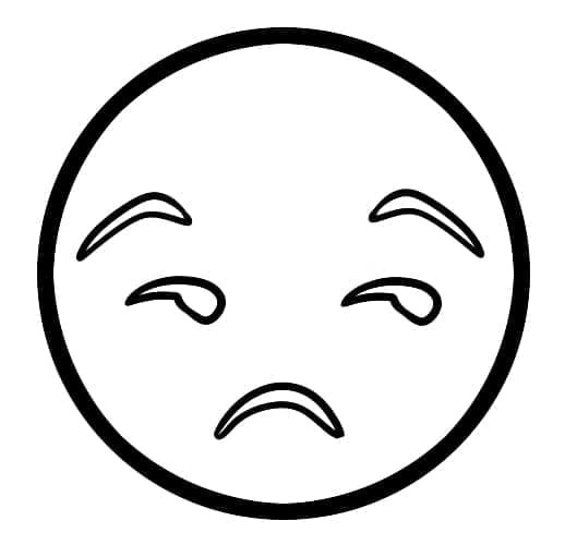 Printable Unamused Face Emoji Coloring page