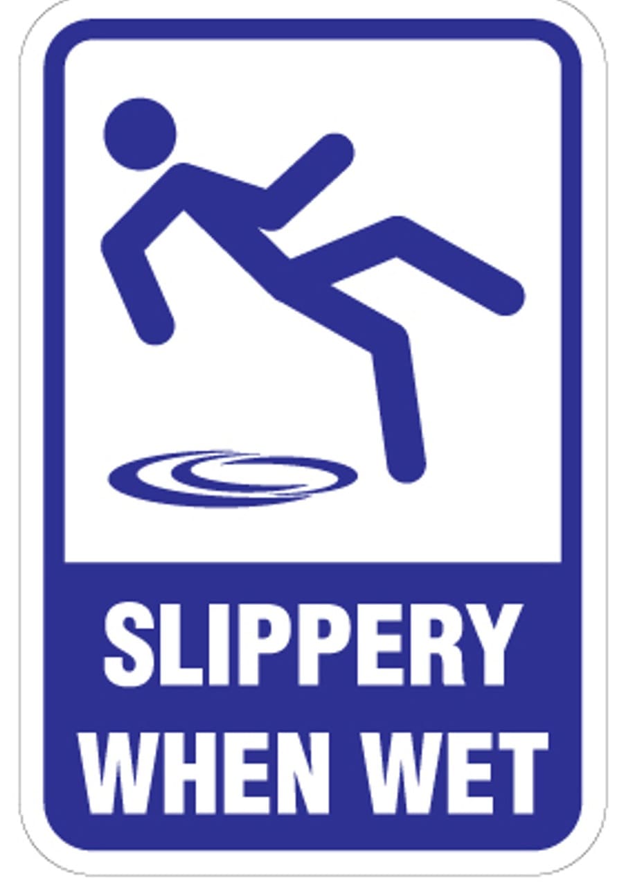 Printable Vintage Slippery When Wet Sign