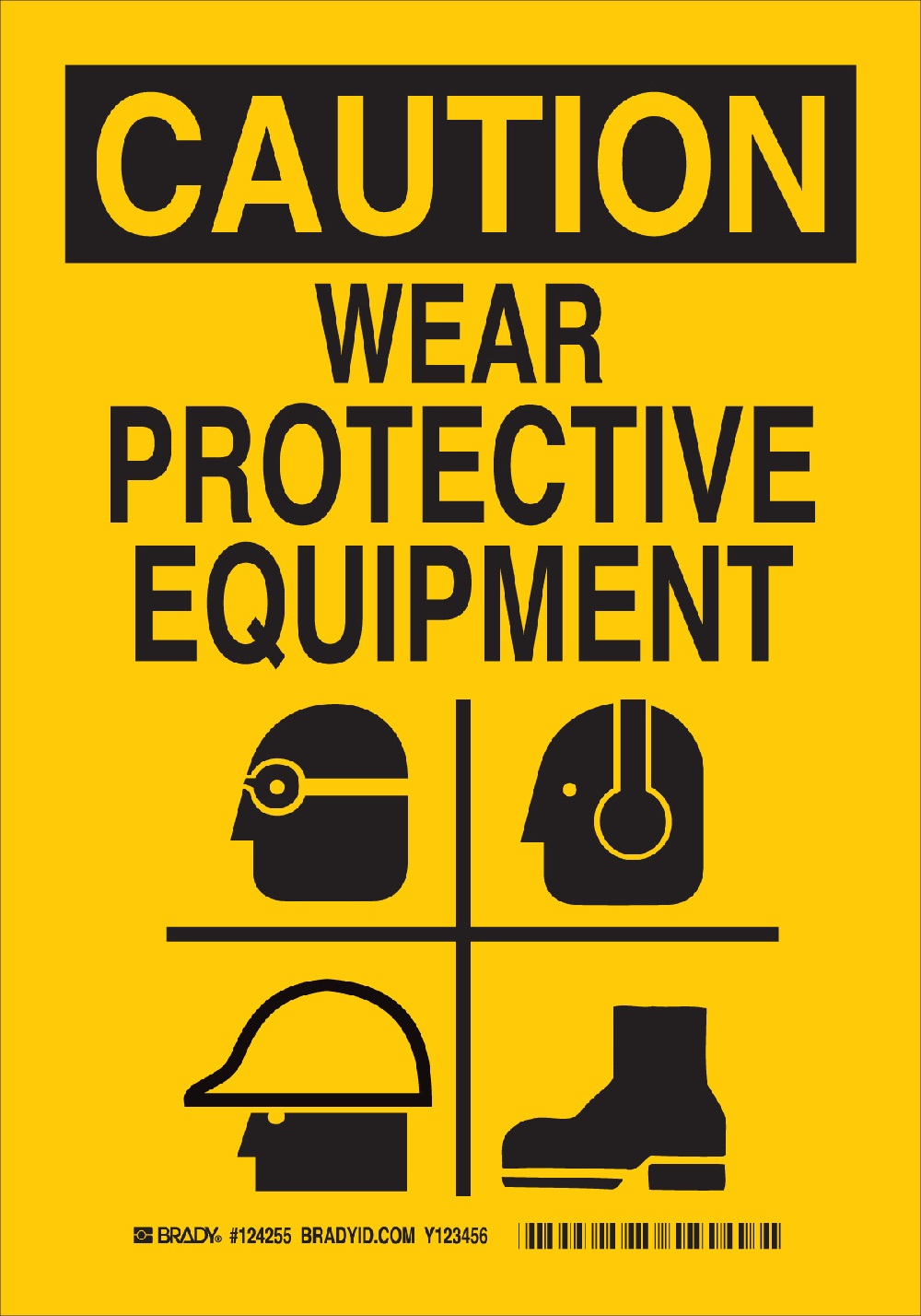 Printable Wear Protcetive Equipment Caution Sign