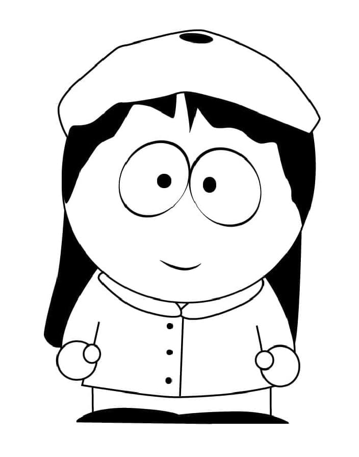 Printable Wendy Testaburger from South Park Coloring Page