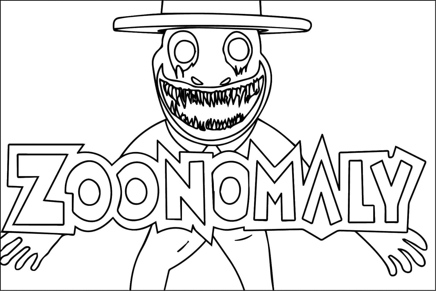 Printable Zookeeper from Zoonomaly Coloring Page