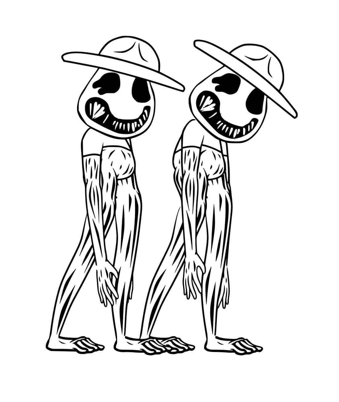 Printable Zookeepers from Zoonomaly Coloring Page
