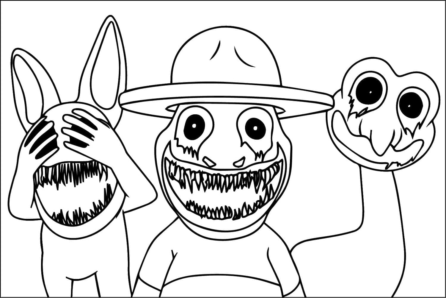 Printable Zoonomaly Characters Coloring Page