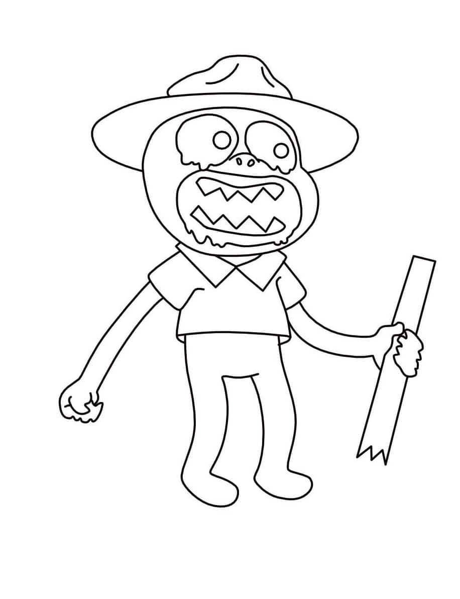 Printable Zoonomaly Zookeeper Coloring Page