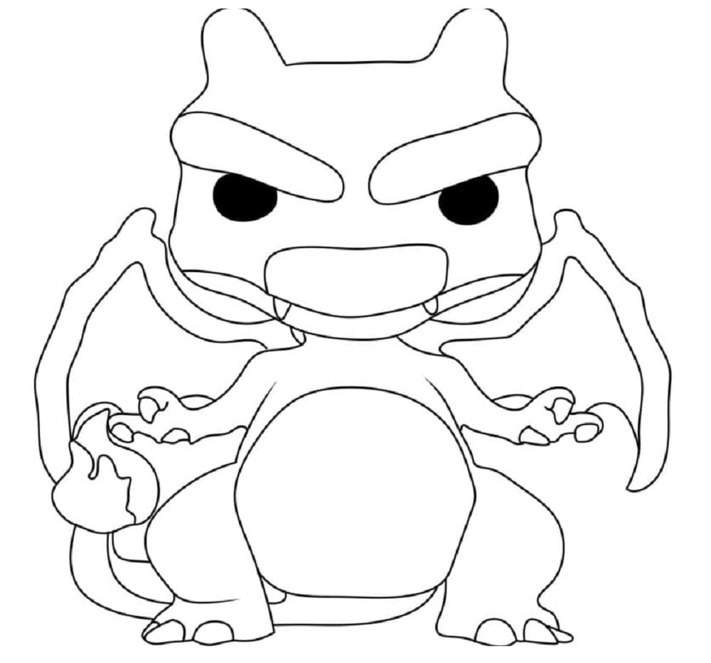 Printble Funko Pop Charizard Coloring Page