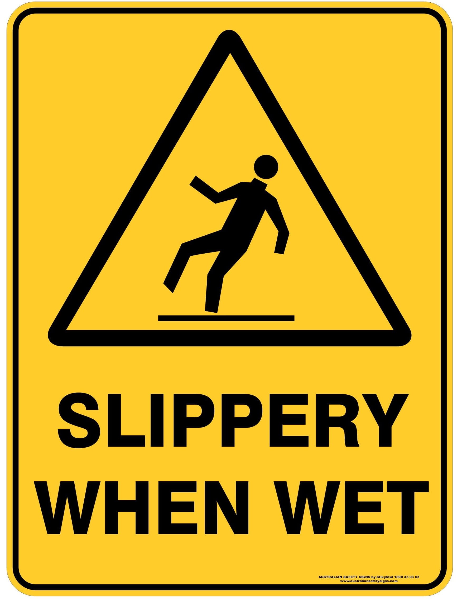 Slippery When Wet Sign Image