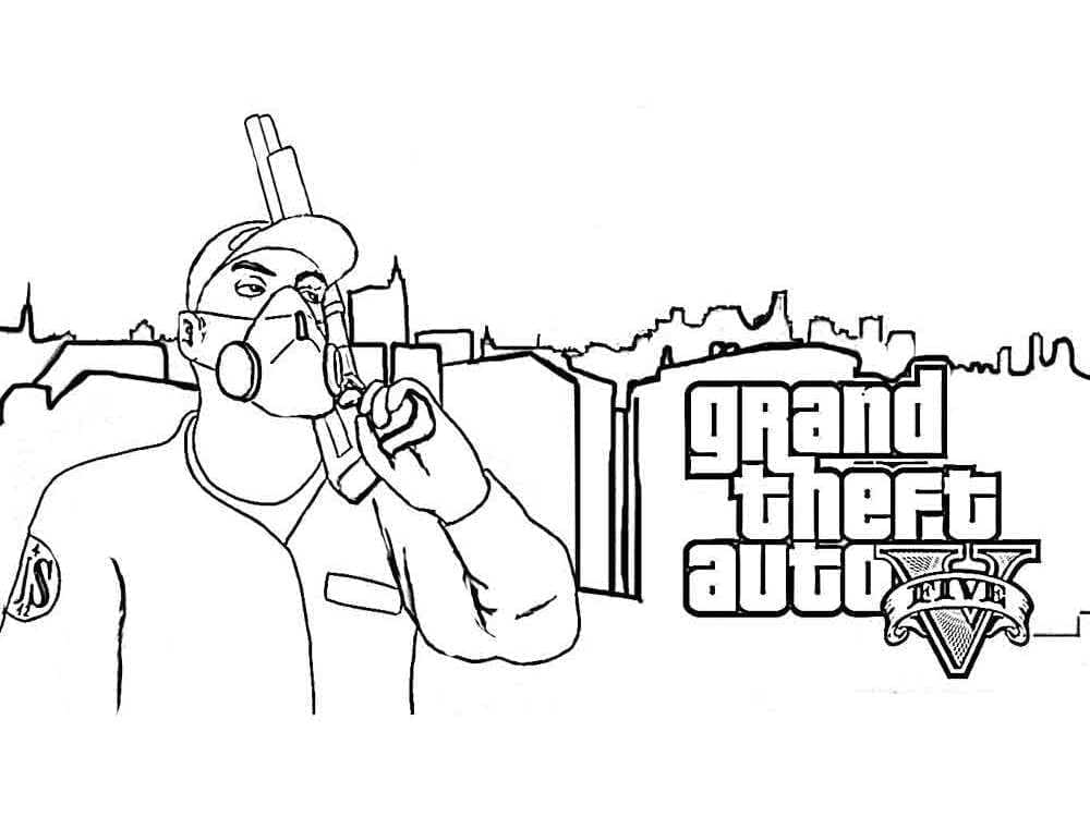 Villains in GTA Coloring Page