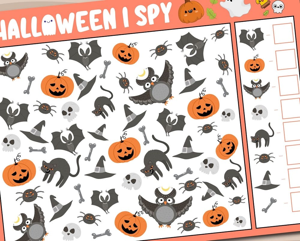 Amazing Halloween I Spy Printable