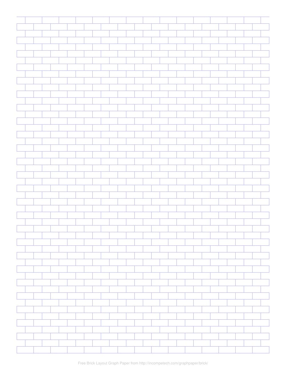 Brick Graph Paper Free Printable