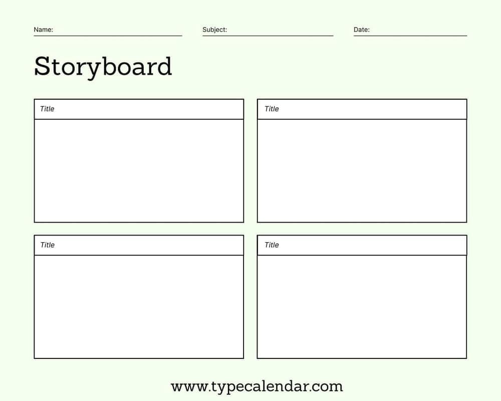 Download Printable Storyboard Paper Free