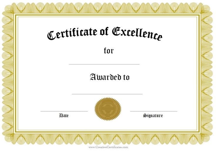 Free Award Certificate Printable