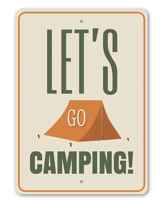 Free Camping Sign Printable