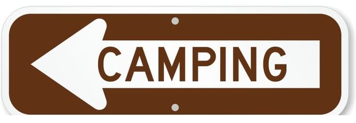 Free Camping Sign
