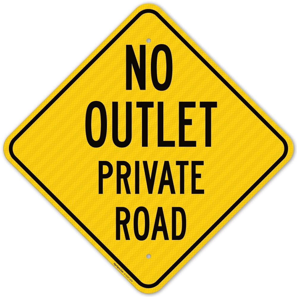 Free No Outlet Sign Printable
