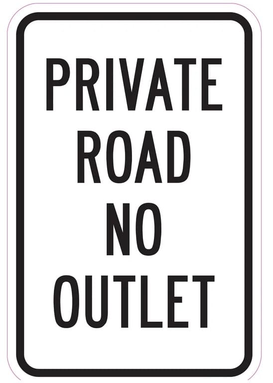Free No Outlet Sign