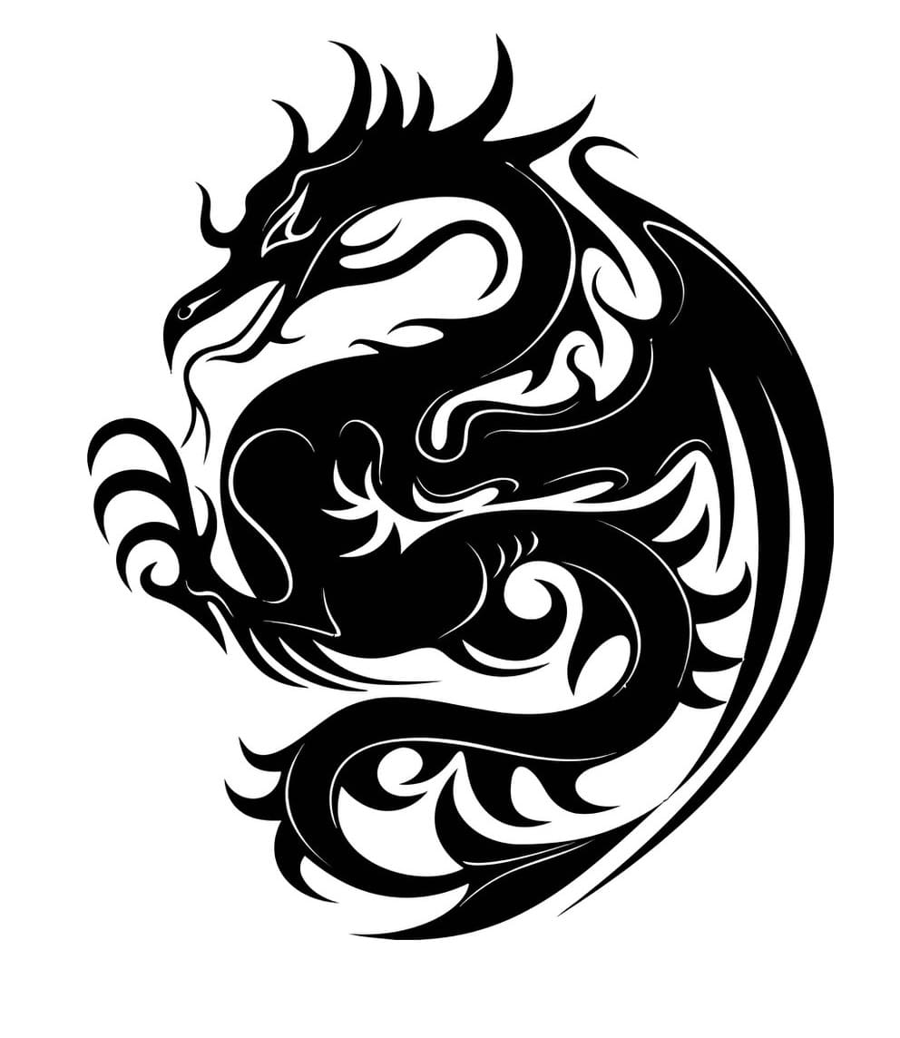 Free Printable Dragon Stencil