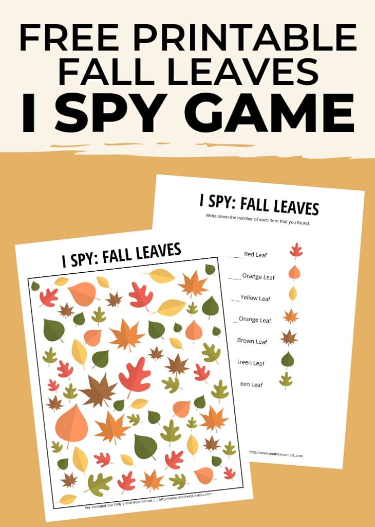 Free Printable Fall I Spy Download