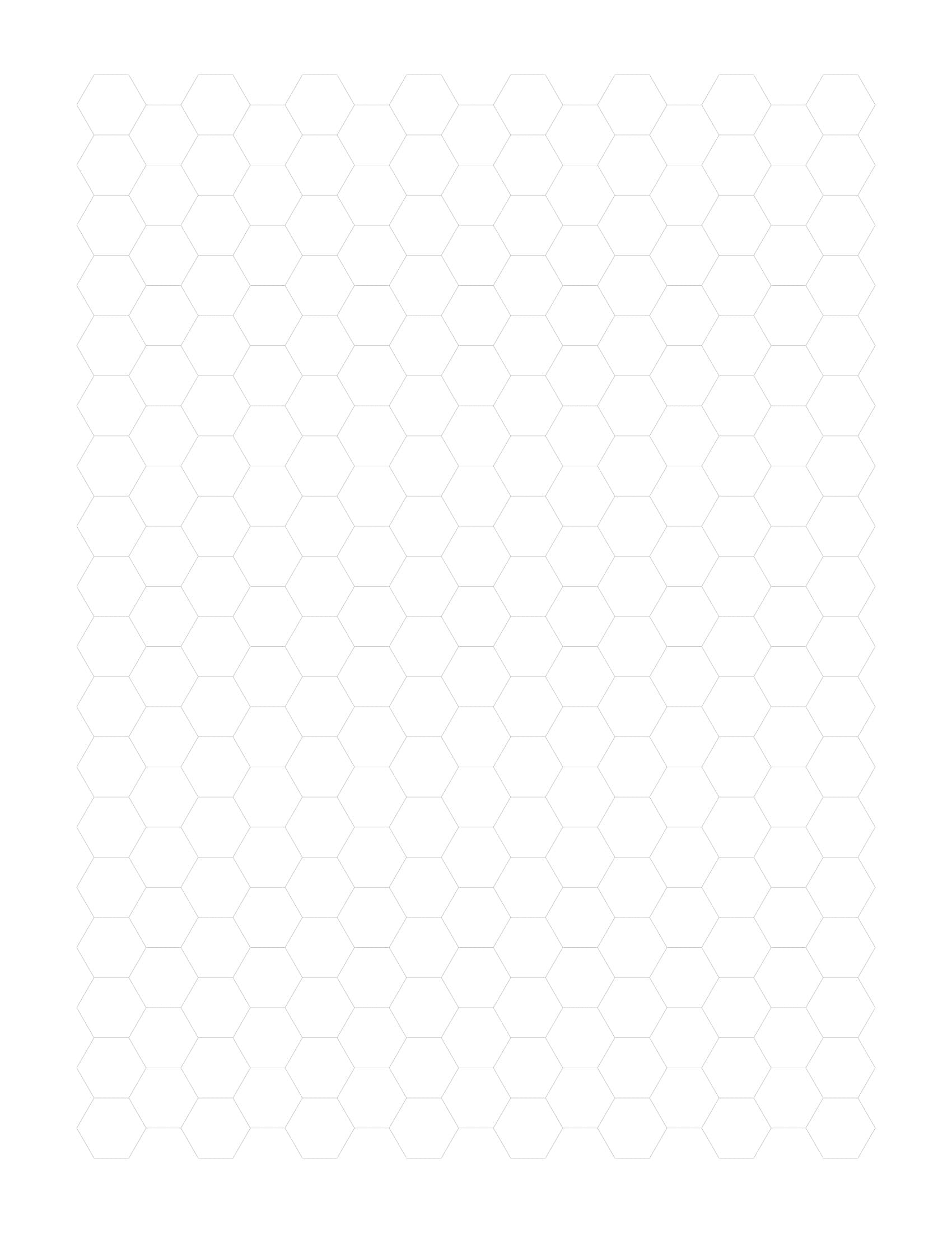 Free Printable Hexagon Graph Paper
