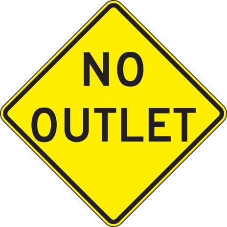 Free Printable No Outlet Sign