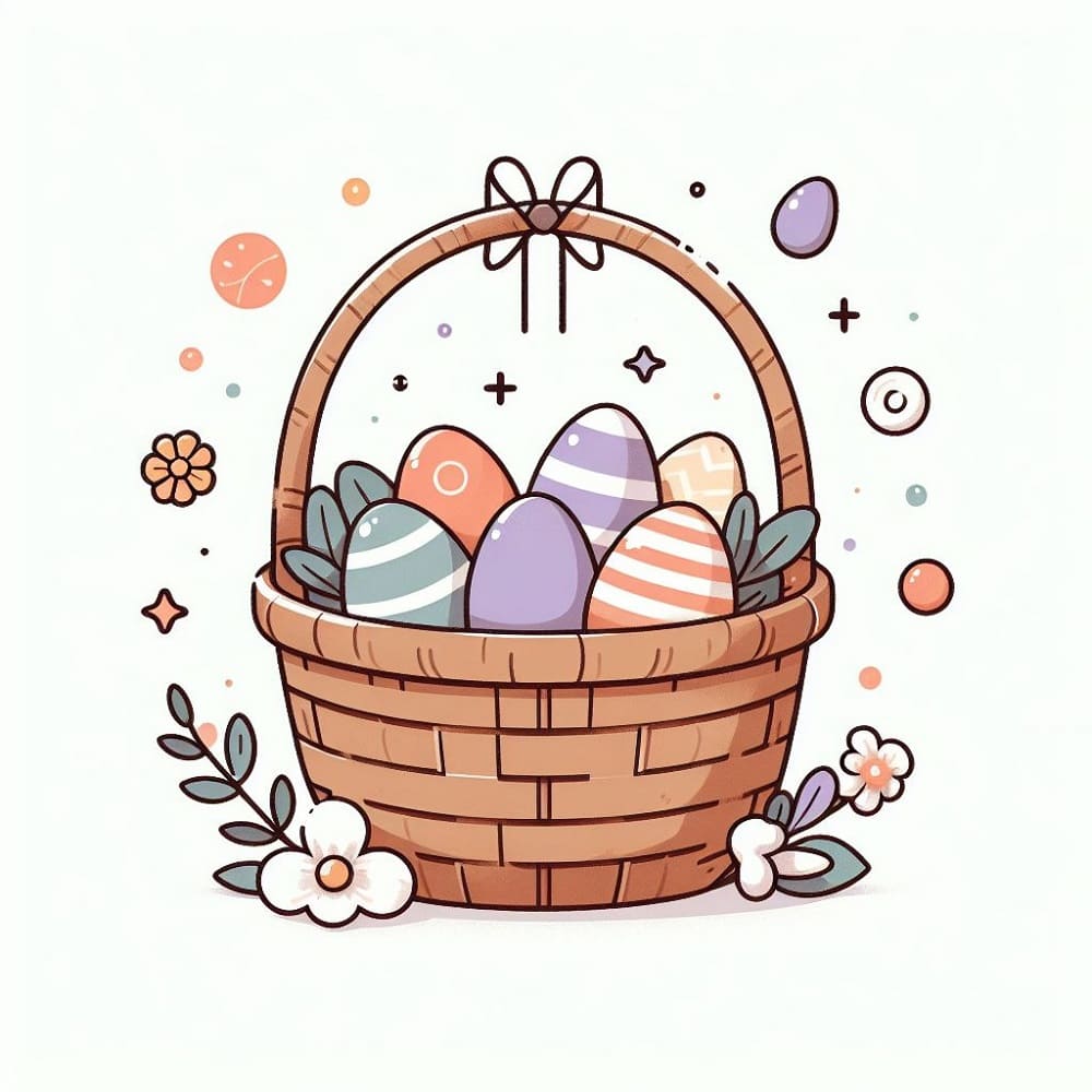 Image of Easter Basket Template Printable