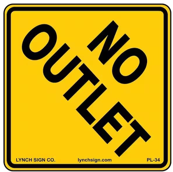 No Outlet Sign Image