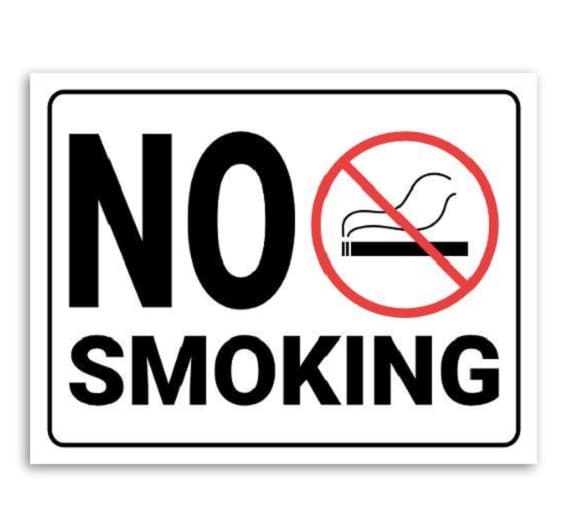 No Smoking Sign Basic Printable