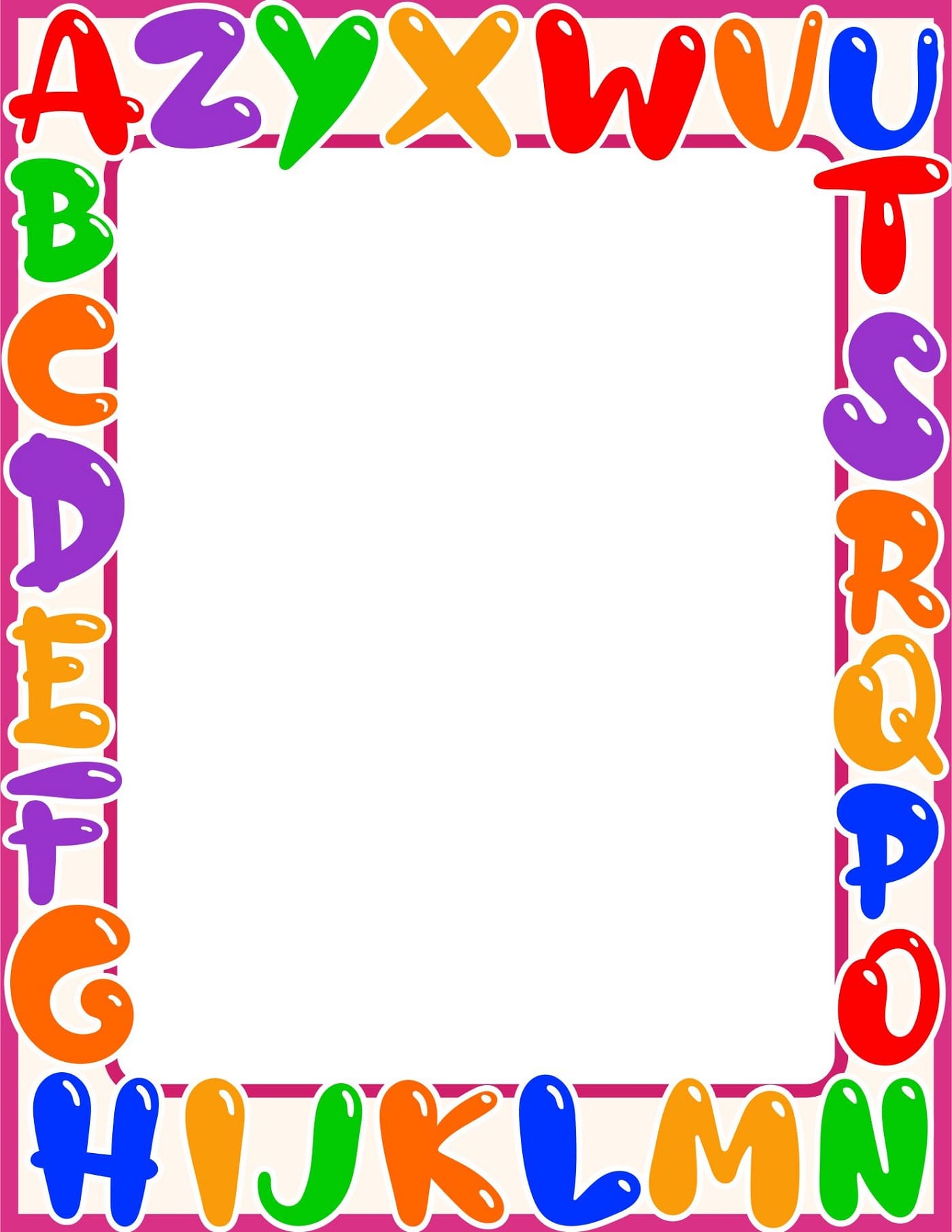 Printable Alphabet Border Image