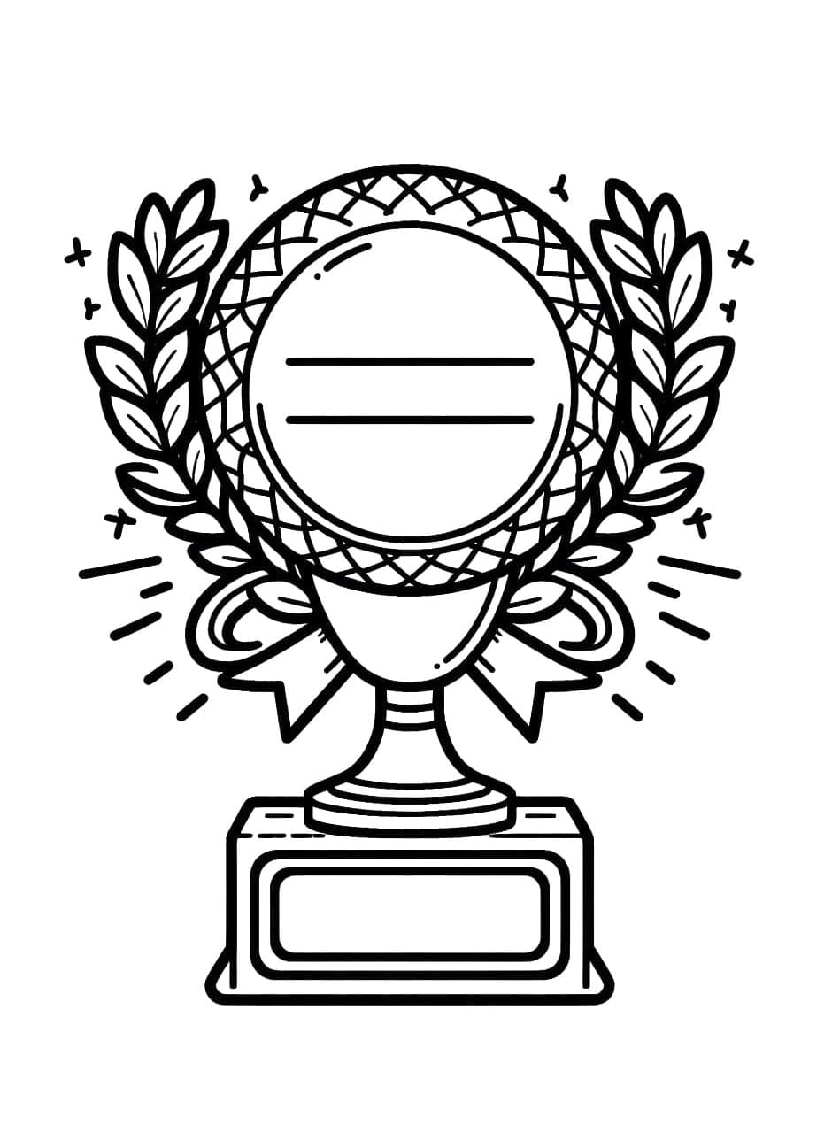 Printable Amazing Trophy Coloring Page