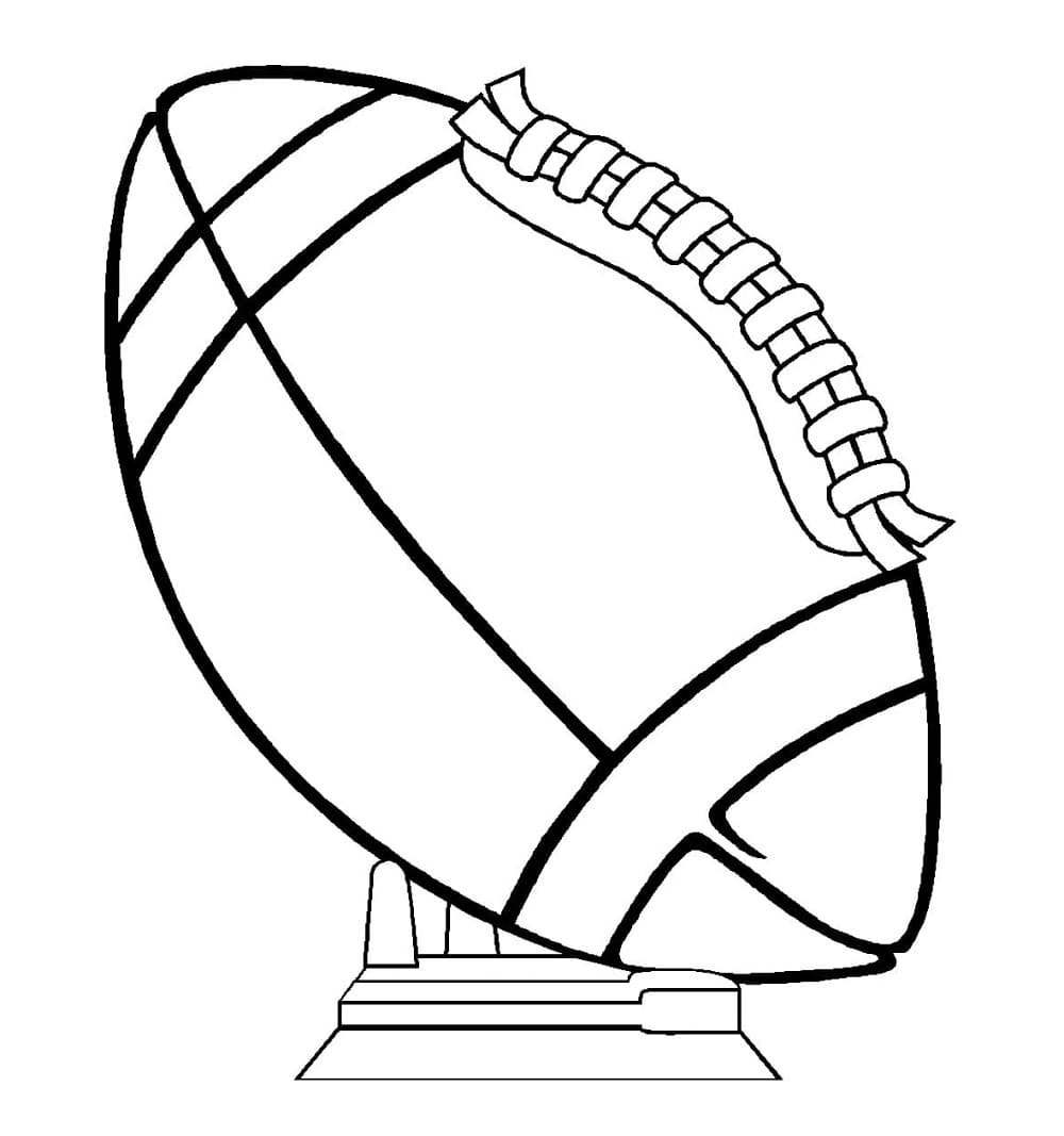 Printable American Football Trophy Coloring Page