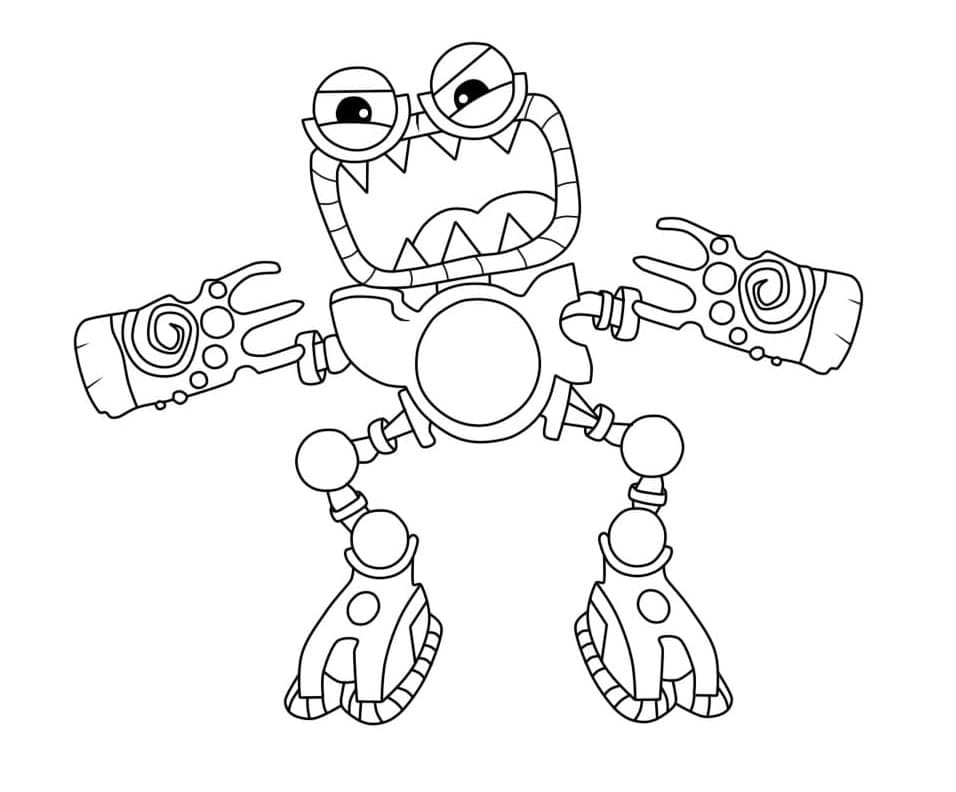 Printable Angry Wubbox Coloring Page