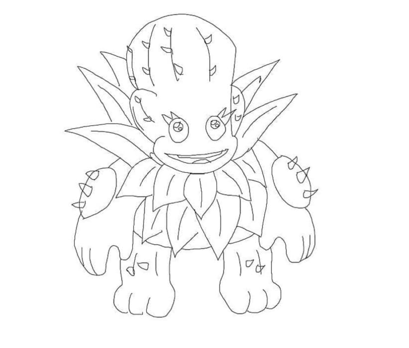 Printable Barrb My Singing Monsters Coloring Page
